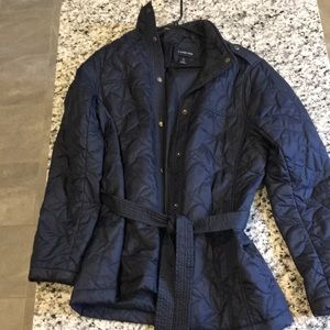 Lands end women’s small quilted navy blue jacket